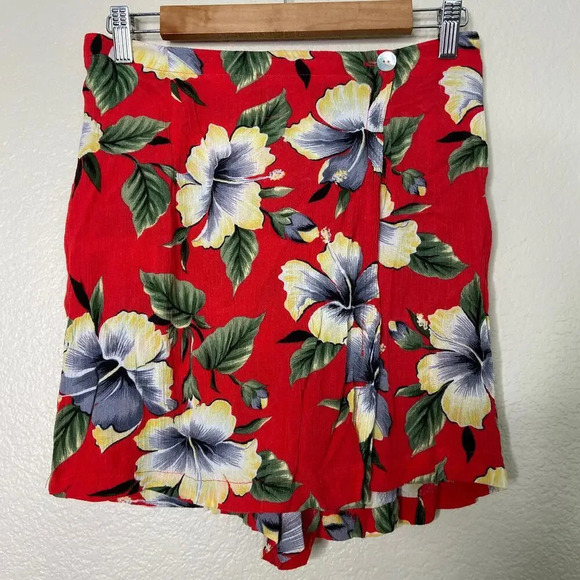 Vintage Red  Hawaiian 2-piece Shorts Set - Picture 11 of 12
